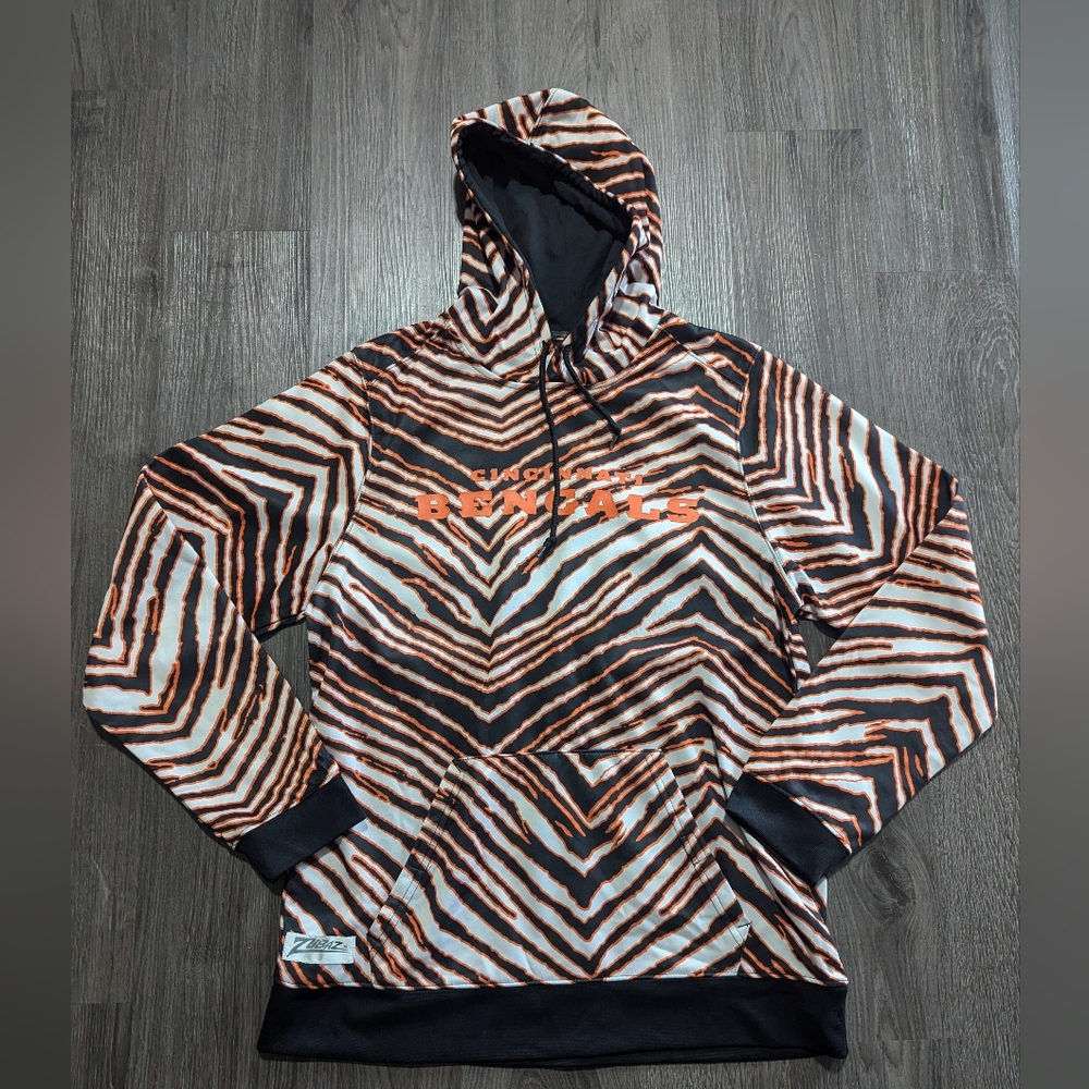 NFL Bengals Zebra-Print Orange Black White Hoodie